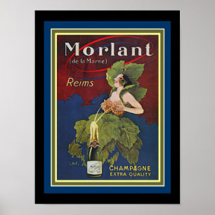 Vintage Morlant Champagner-Werbung 30 x 40 cm Poster