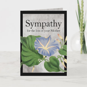 Vintage Morning Glory Botanische Beileidskarte Karte