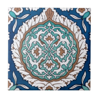 Vintage Moroccan Teal & Blue Floral Pattern Fliese