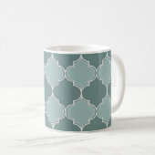 Vintage Moroccan trellis quatrefoil seamless patte Kaffeetasse (VorderseiteRechts)
