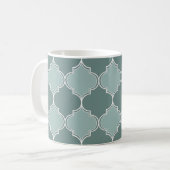 Vintage Moroccan trellis quatrefoil seamless patte Kaffeetasse (Vorderseite Links)