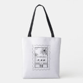 Vintage Morocco Stamp Art Tasche (Rückseite)