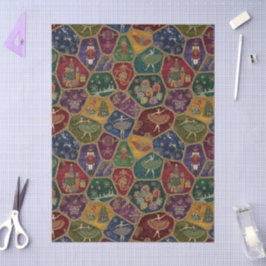 Vintage-Mosaik-Nussknacker-Ballett-Festtags-Person Seidenpapier