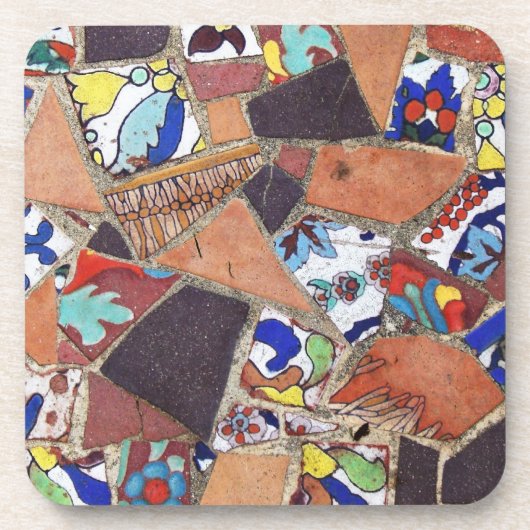 Vintage Mosaikfliese Getränkeuntersetzer (Vorderseite)