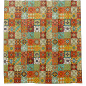Vintage Mosaiktalavera-Verzierung Duschvorhang (Vorderseite)