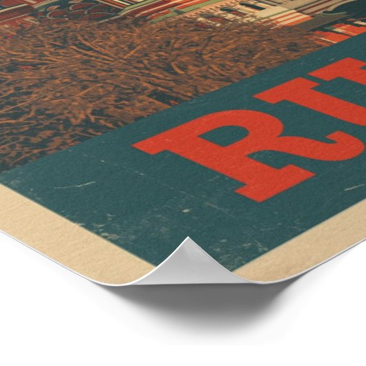 Vintage Moskauer Reise Poster (Ecke)