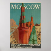 Vintage Moskauer Reise Poster (Vorne)