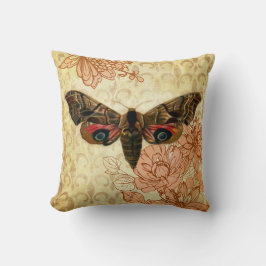 Vintage Moth Cushion Kissen