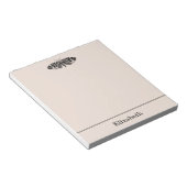 Vintage Moth Illustration Black and Buff Notizblock (angewinkelt)