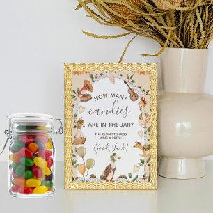 Vintage Mother Gänse Baby Dusche Candy Guess Game Poster