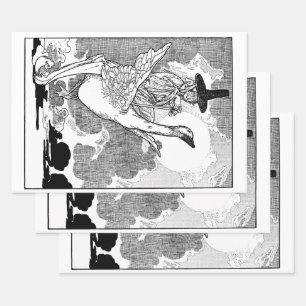 Vintage Mother Goose aus der viktorianischen Zeit  Geschenkpapier Set