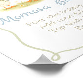 Vintage Mother Goose Baby Shower Momosa Bar Poster (Ecke)