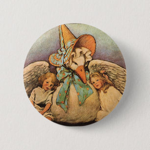 Vintage Mother Goose Kinder Jessie Willcox Smith Button