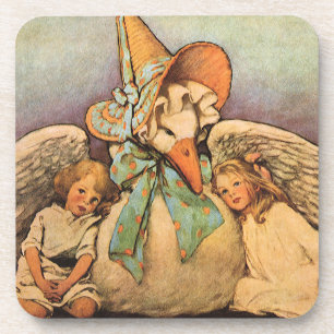 Vintage Mother Goose Kinder Jessie Willcox Smith Getränkeuntersetzer