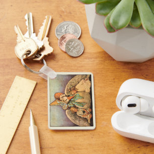 Vintage Mother Goose Kinder Jessie Willcox Smith Schlüsselanhänger