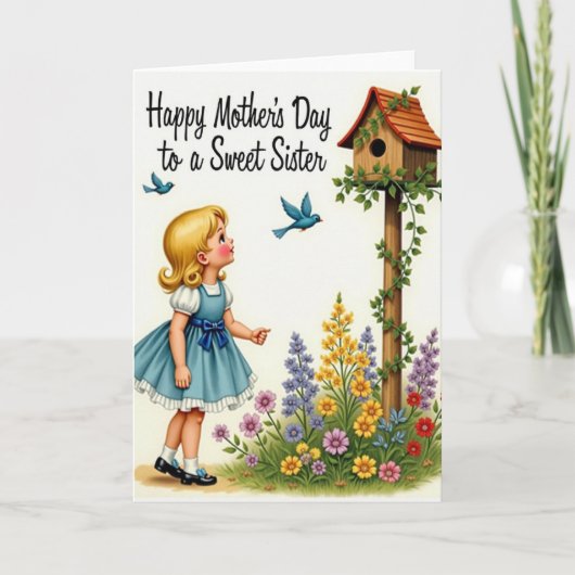 Vintage Mothers Day Art Card Karte (Vorderseite)