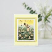 Vintage Mother's Day Baby Swimmers Postkarte (Stehend Vorderseite)