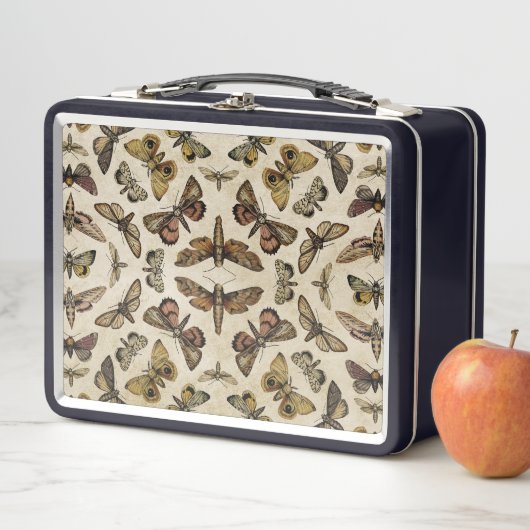 Vintage Moths Metal Lunch Box (Beispiel)