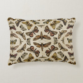 Vintage Moths Throw Kissen