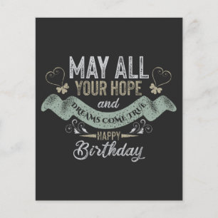 Vintage Motivational Alles Gute zum Geburtstag Flyer