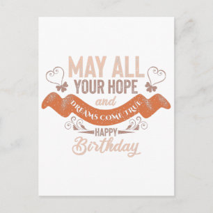 Vintage Motivational Alles Gute zum Geburtstag Postkarte