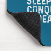 Vintage Motivational Funny Retro - Eat Sleep Conqu Mousepad (Ecke)
