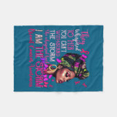 Vintage Motivational Suprt Breast Cancer Awareness Fleecedecke (Vorderseite (Horizontal))
