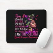Vintage Motivational Suprt Breast Cancer Awareness Mousepad (Mit Mouse)