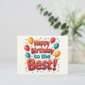 Vintage Motivierend Glückwünsche zum Geburtstag Feiertagspostkarte (Stehend Vorderseite)