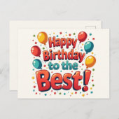 Vintage Motivierend Glückwünsche zum Geburtstag Feiertagspostkarte (Vorne/Hinten)