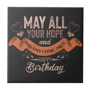 Vintage Motivierend Glückwünsche zum Geburtstag Fliese