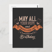 Vintage Motivierend Glückwünsche zum Geburtstag Postkarte (Vorne/Hinten)