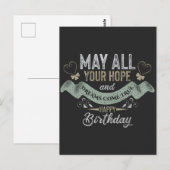 Vintage Motivierend Glückwünsche zum Geburtstag Postkarte (Vorne/Hinten)