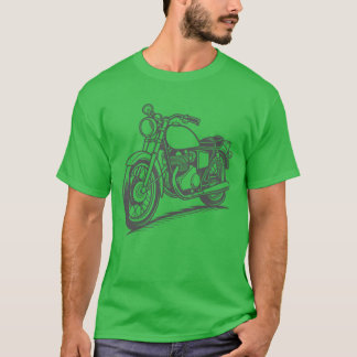 Vintage-Moto-Liniengrafik auf der Straße vintage T-Shirt