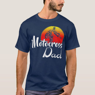 Vintage Motocross Dad Retro Sunset Funny Dirt T-Shirt