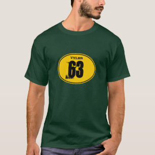 Vintage-Motocross-Dirty-Bike-Nummernschild - Gelb T-Shirt