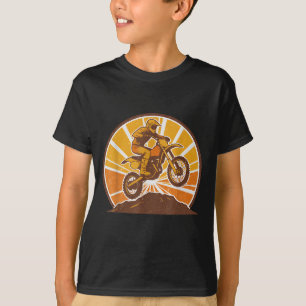 Vintage-Motocross-Fahrer Dirt Bike Jump Off Road S T-Shirt