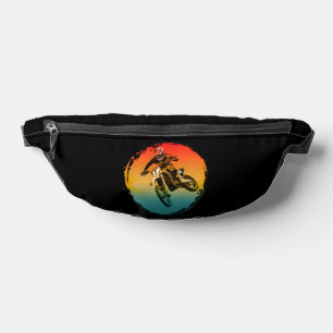 Vintage-Motocross-Geländemotorradfahrer Motorrad Bauchtasche