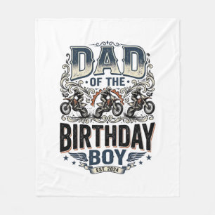 Vintage-Motocross-Shirt für den Vater des Geburtst Fleecedecke