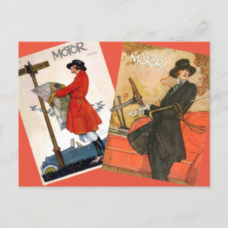 "Vintage Motor Magazine Covers" Postkarte