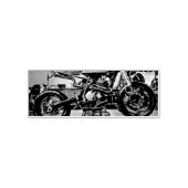 vintage motorcycle artwork permastempel (Design)