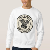 Vintage Motorcycle Engine Freedom Emblem Sweatshirt (Vorderseite)