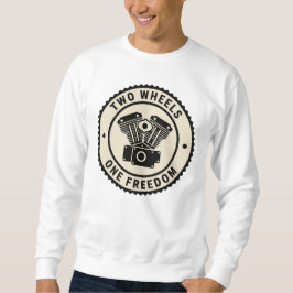 Vintage Motorcycle Engine Freedom Emblem Sweatshirt