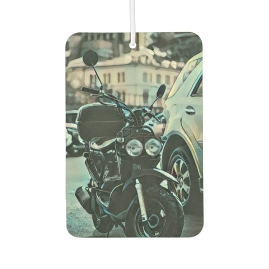 Vintage motorcycle gift autolufterfrischer (Vorderseite)