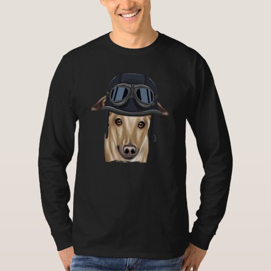 Vintage Motorcycle Helmet Greyhound T-Shirt (Vorderseite)