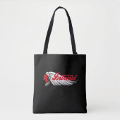 Vintage Motorcycle Logo Black Tasche (Vorderseite)