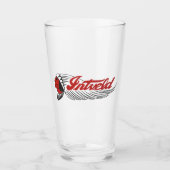 Vintage Motorcycle Logo White Glas (Vorderseite)