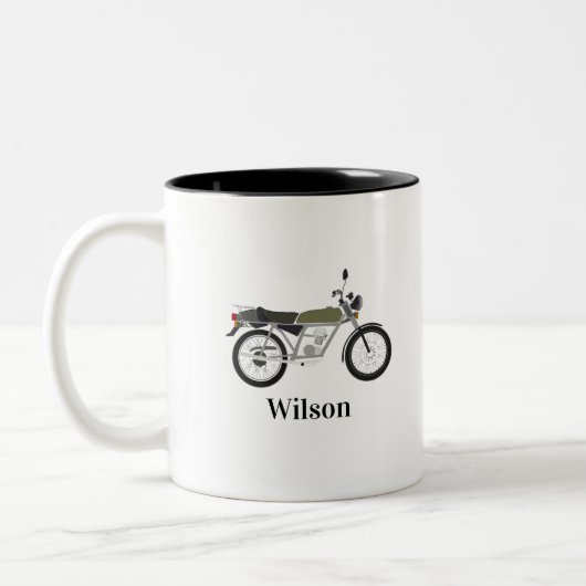 Vintage Motorcycle Mug Zweifarbige Tasse (Links)