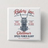 Vintage Motorcycle Riders Inc Button (Vorderseite)