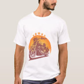 Vintage Motorcycle Sunset | Biker Ride Tee (Vorderseite)